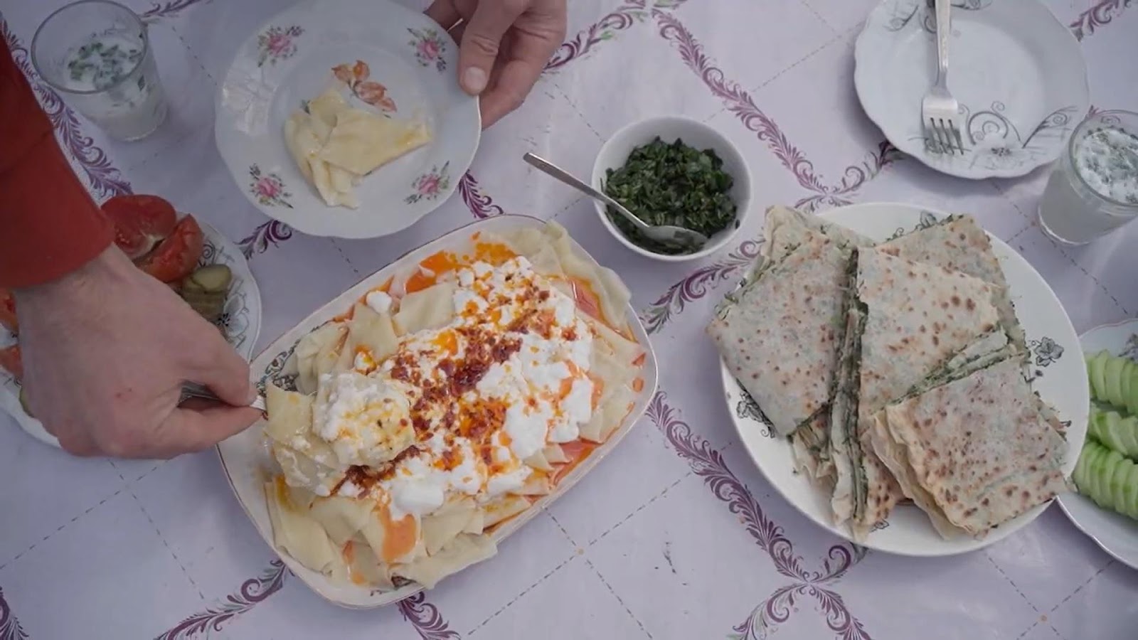 A plate of food on a table

Description automatically generated